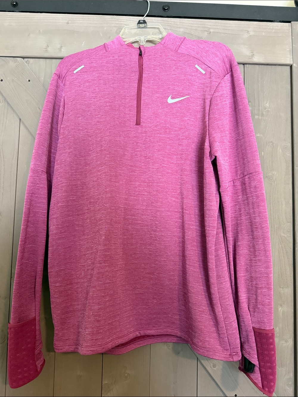 Nike Heathered Pink Quarter-Zip Training Top